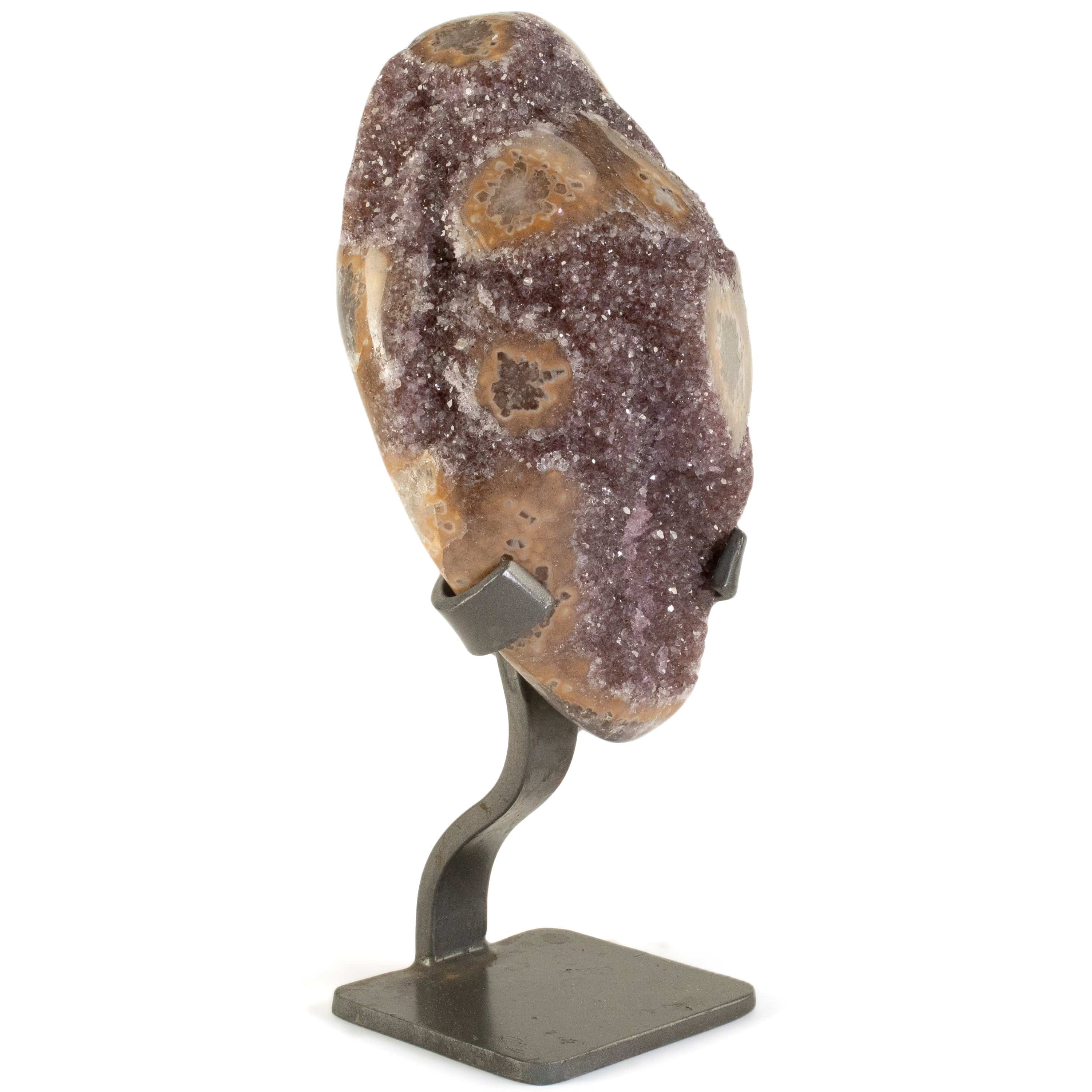 Kalifano Amethyst Uruguayan Amethyst Geode on Custom Stand - 7.3 lbs / 11.5 in. UAG1700.018
