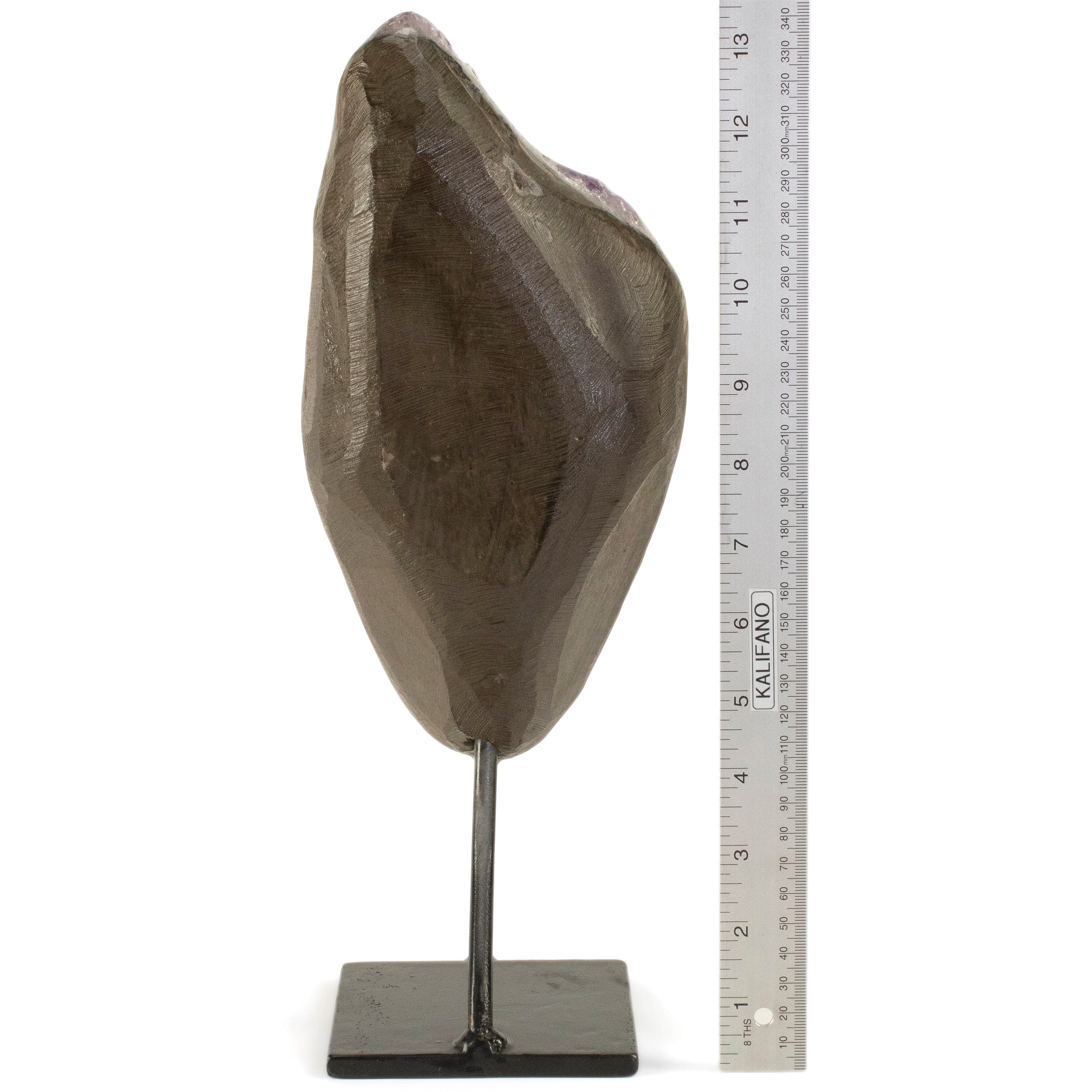 Kalifano Amethyst Uruguayan Amethyst Geode on Custom Stand - 9.2 lbs / 13.5 in. UAG4200.006
