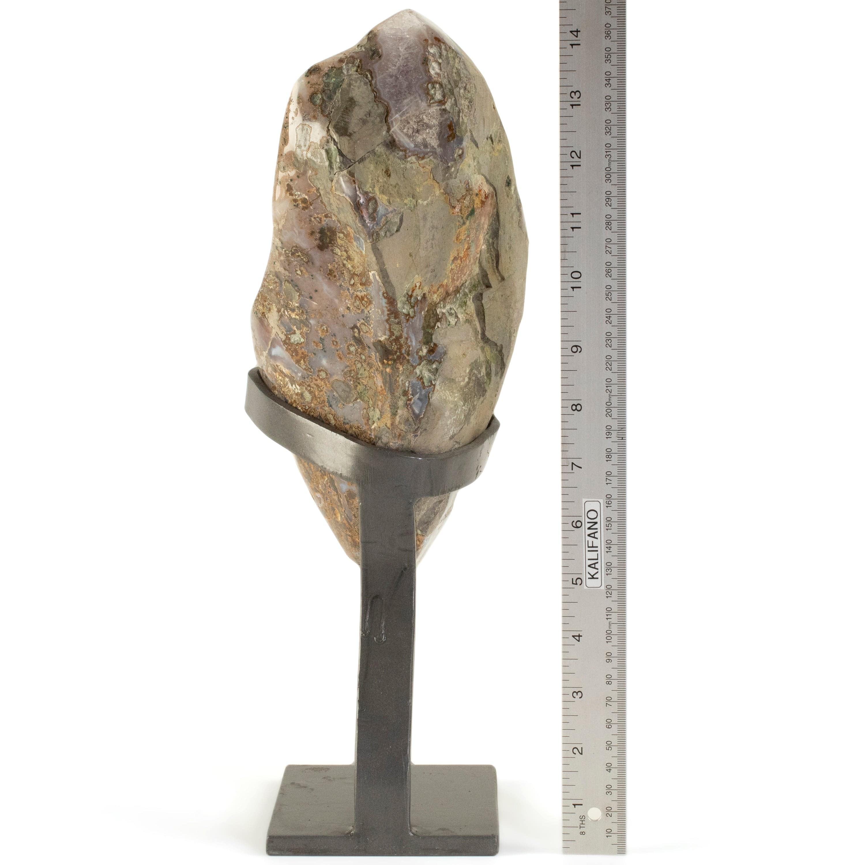 Kalifano Amethyst Uruguayan Amethyst Geode on Custom Stand - 9.2 lbs / 15 in. UAG2100.017