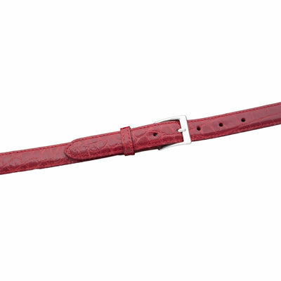 Kalifano Belts & Buckles KA25-RED - KALIFANO American Alligator 25 mm Belt, Red KA25-RED