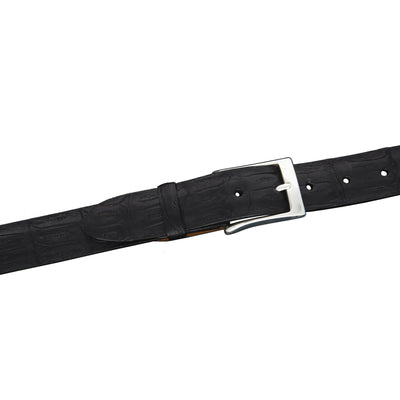 Kalifano Belts KC32-BLK - KALIFANO Matte Crocodile 32 mm Belt, Black KC32-BLK