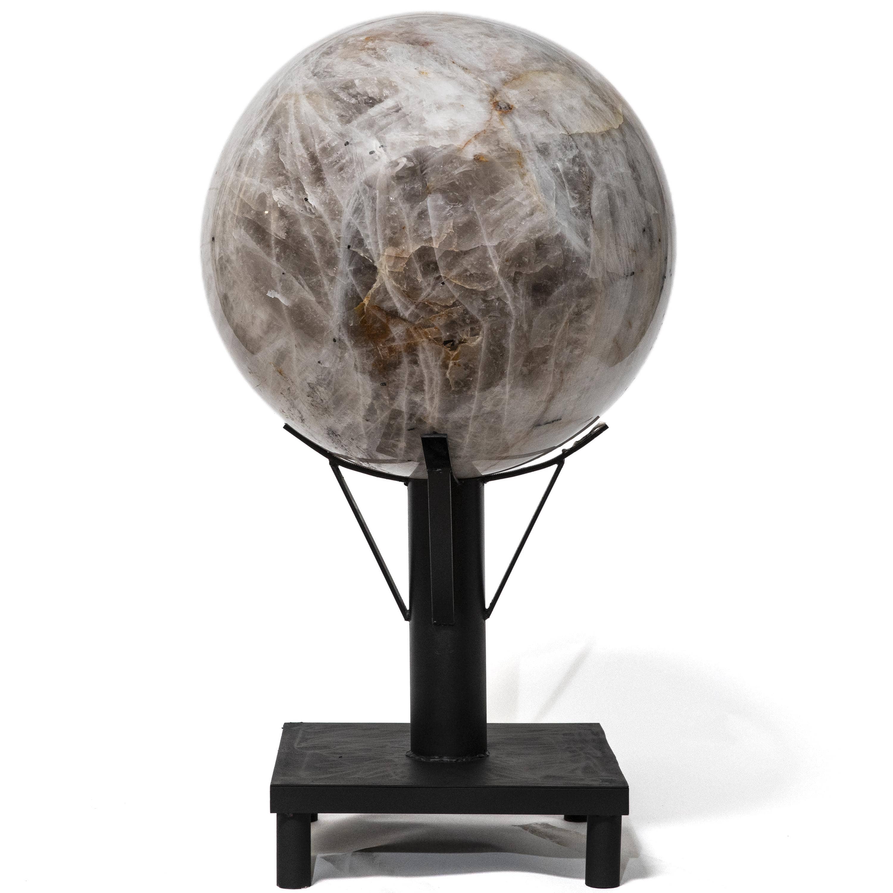 Kalifano Black Tourmaline Black Tourmaline and Quartz Sphere - 1,031 lbs / 28" diameter SPBT140000.001