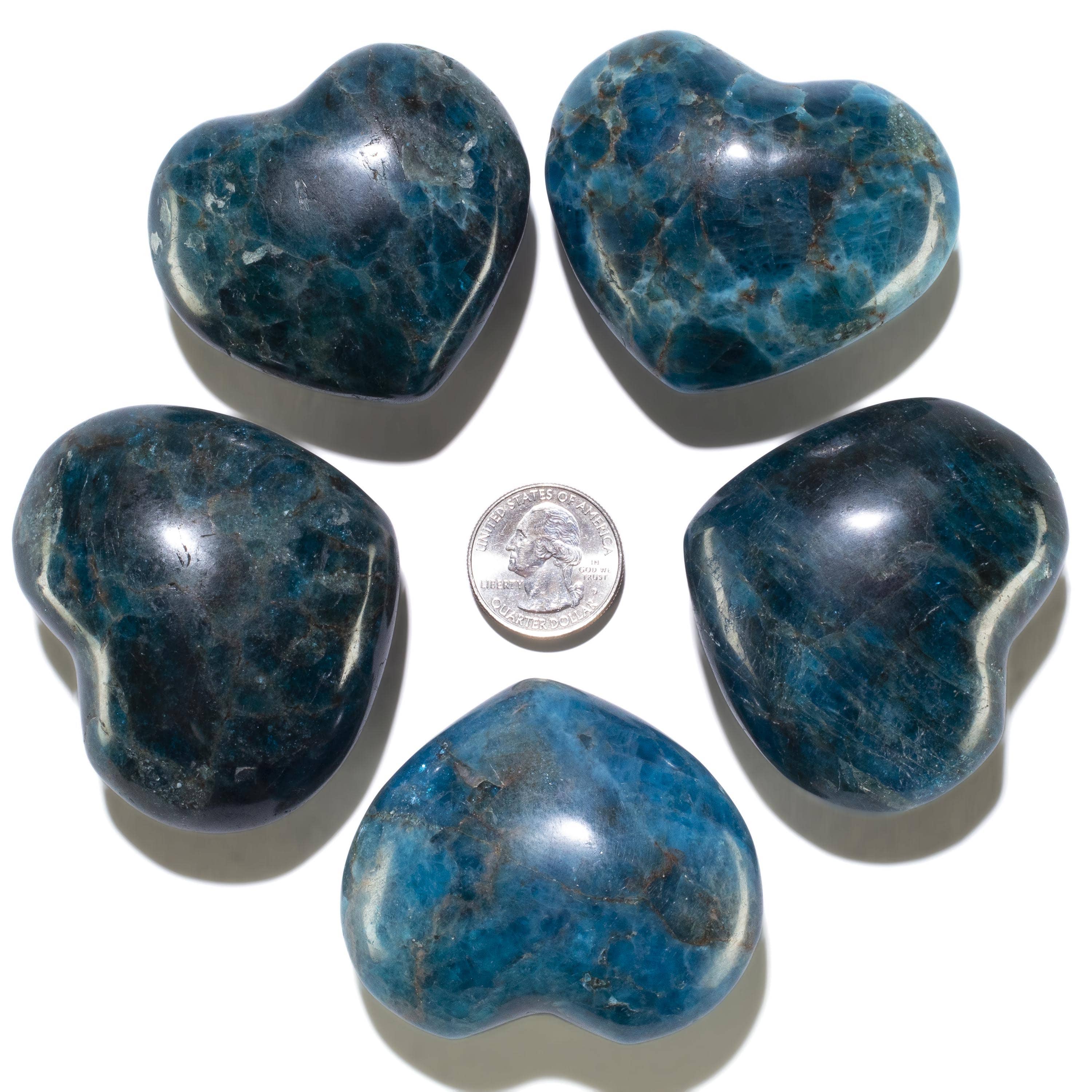 KALIFANO Blue Apatite Blue Apatite Gemstone Heart Carving 200g / 3in. GH200-AP