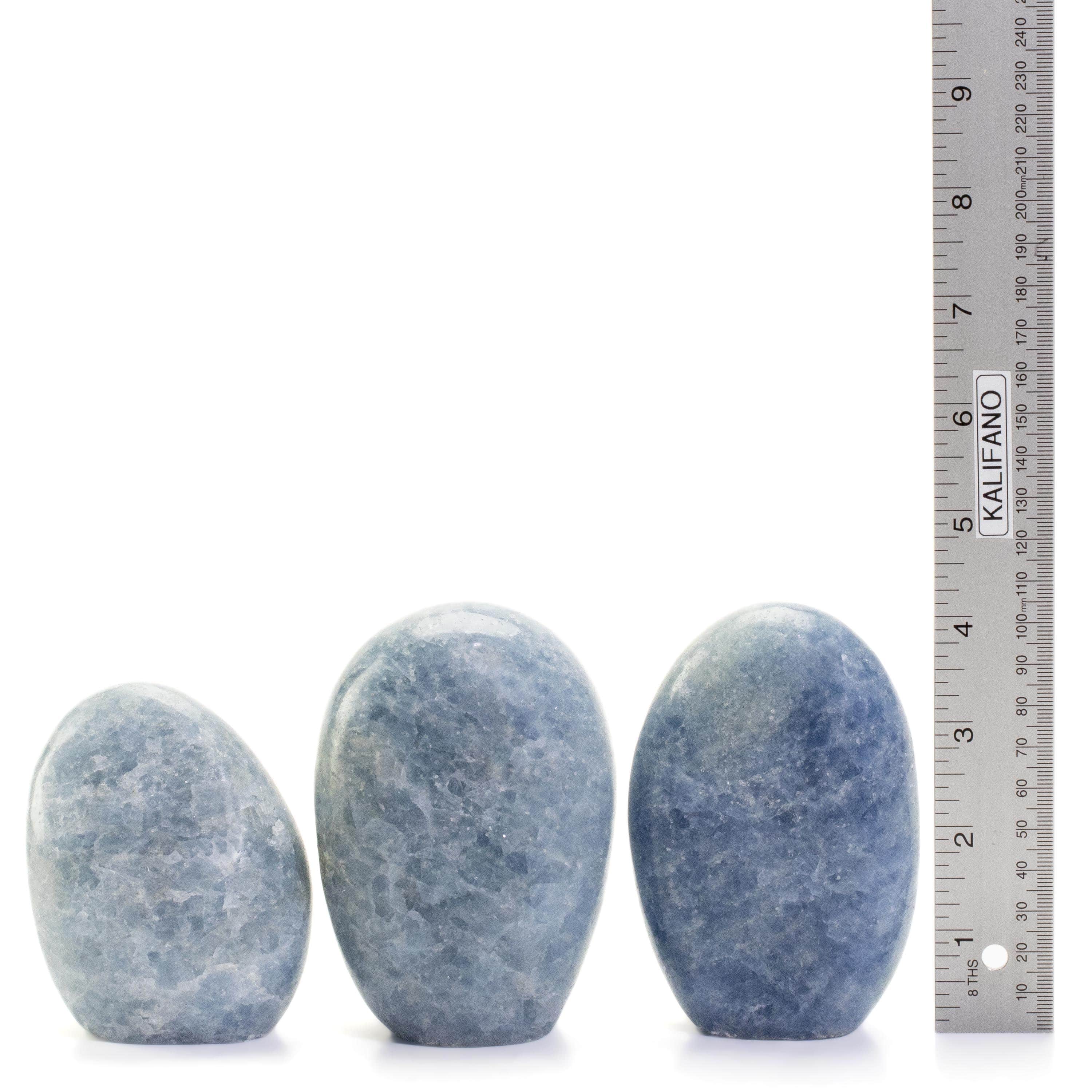 Kalifano Blue Calcite Blue Calcite Freeform Cut Base -4" / 600g CB300-BC