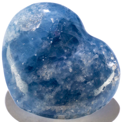 KALIFANO Blue Calcite Blue Calcite Gemstone Heart Carving 180g / 3in. GH200-BC