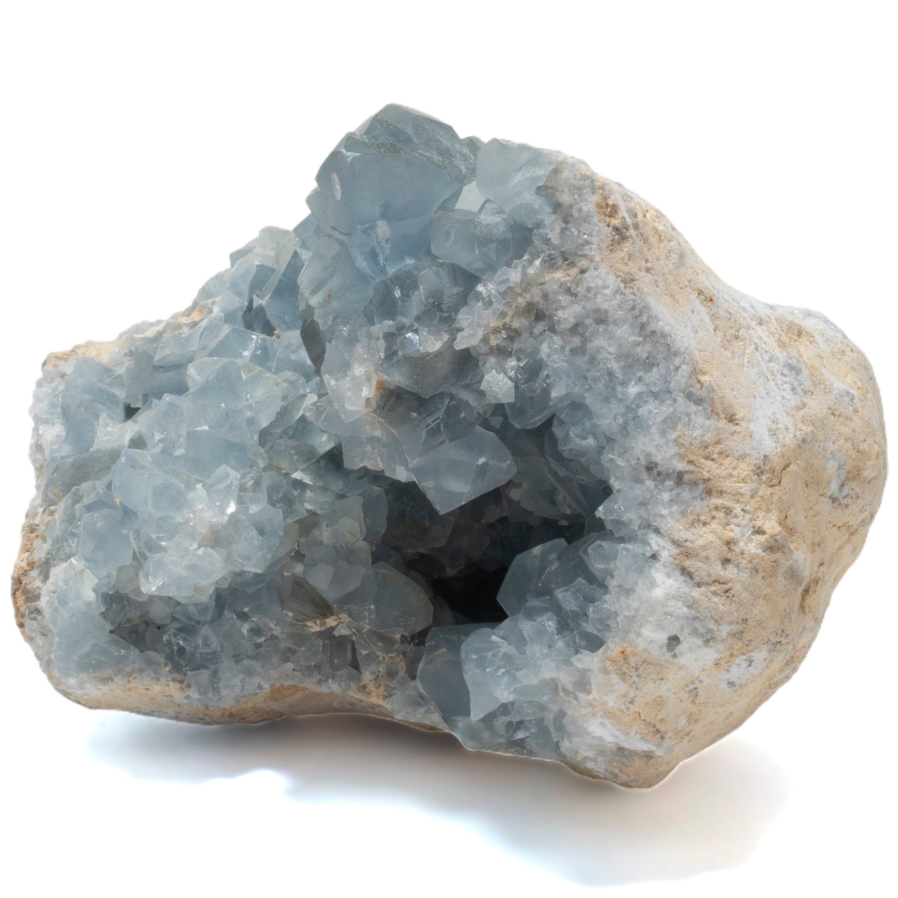 Kalifano Celestite Natural Celestite Crystal Cluster Geode from Madagascar - 8.5 in. CG1500.002