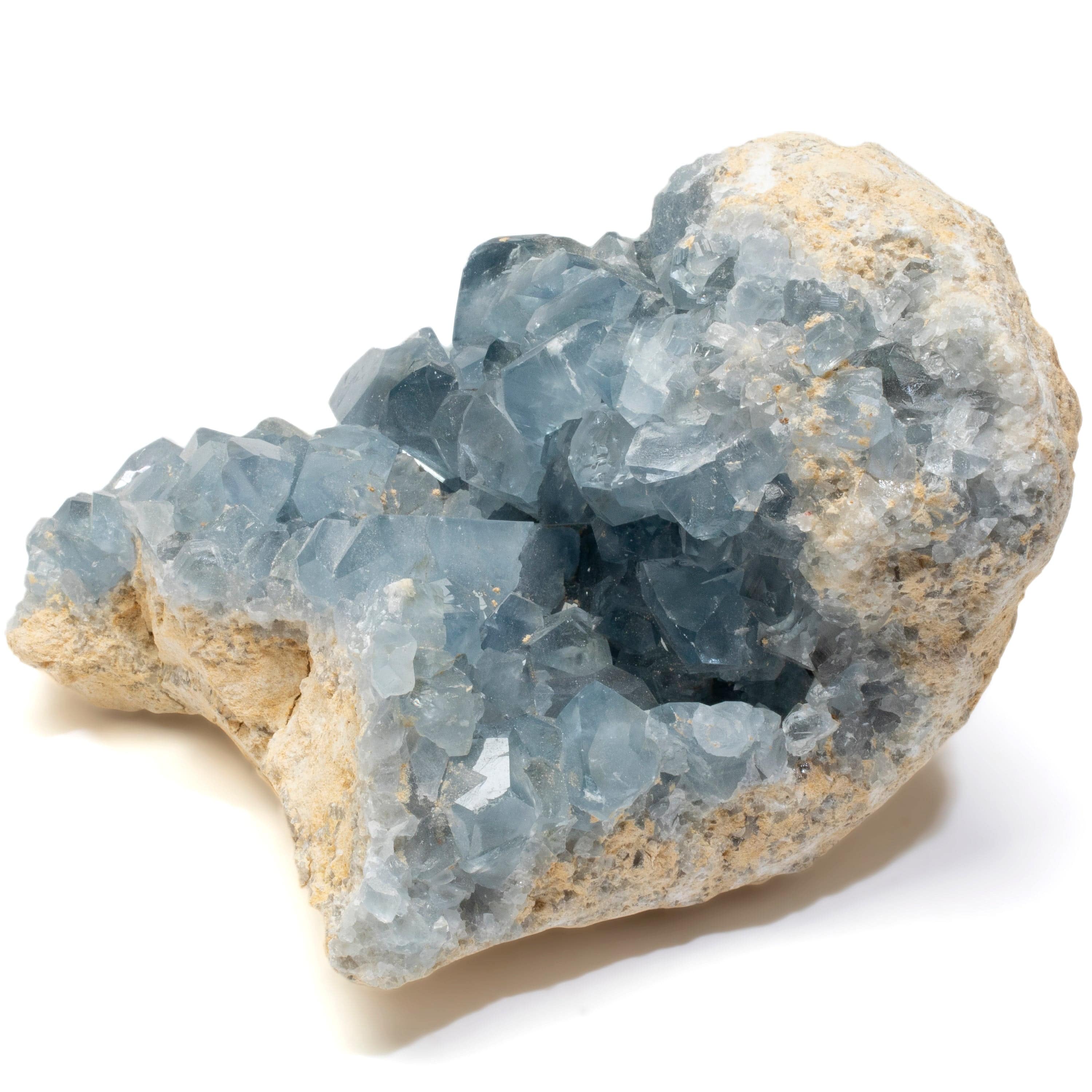 Kalifano Celestite Natural Celestite Crystal Cluster Geode from Madagascar - 8.5 in. CG1500.003