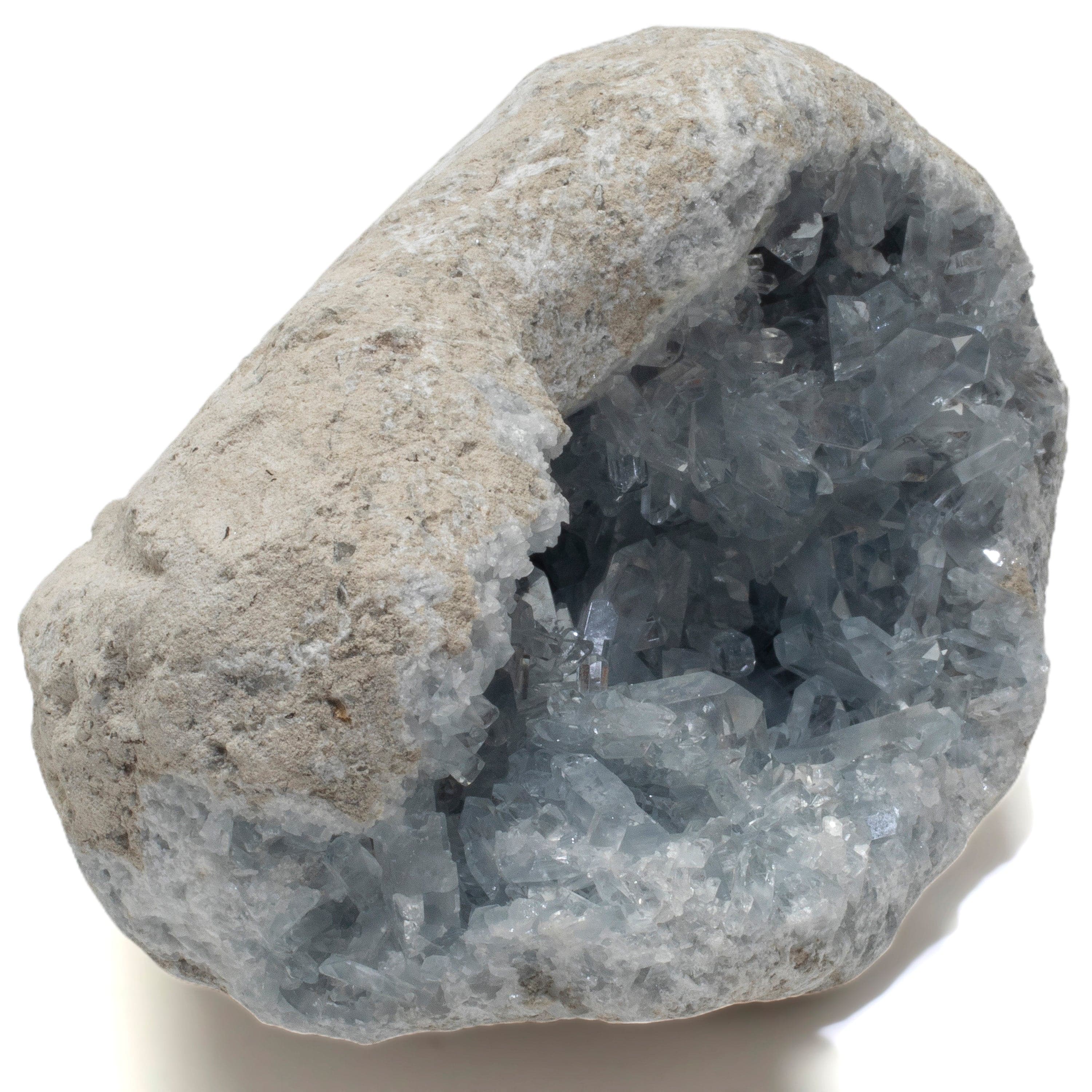 Kalifano Celestite Natural Celestite Crystal Cluster Geode from Madagascar - 8.5 in. CG1600.001