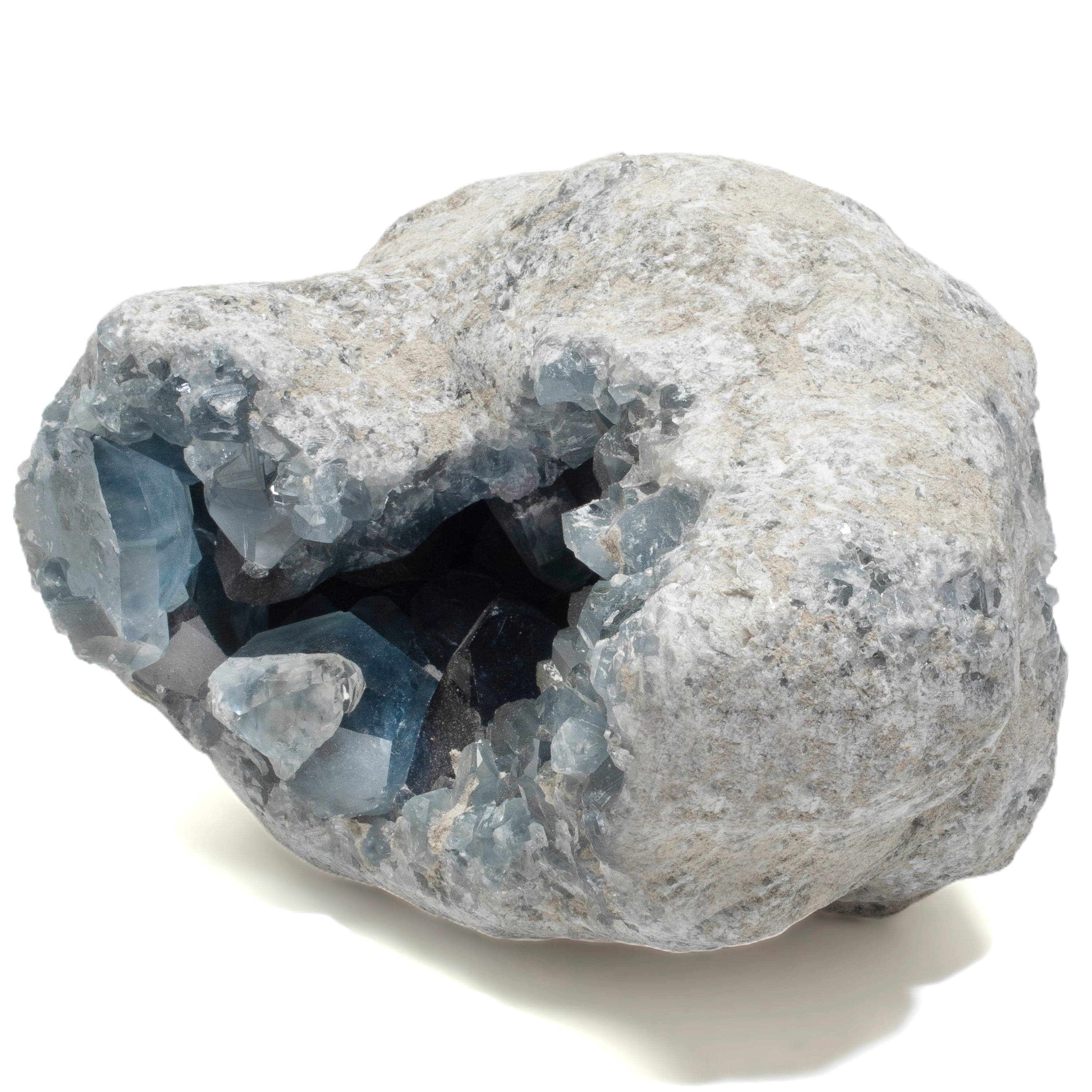 Kalifano Celestite Natural Celestite Crystal Cluster Geode from Madagascar - 8.5 in. CG2500.001