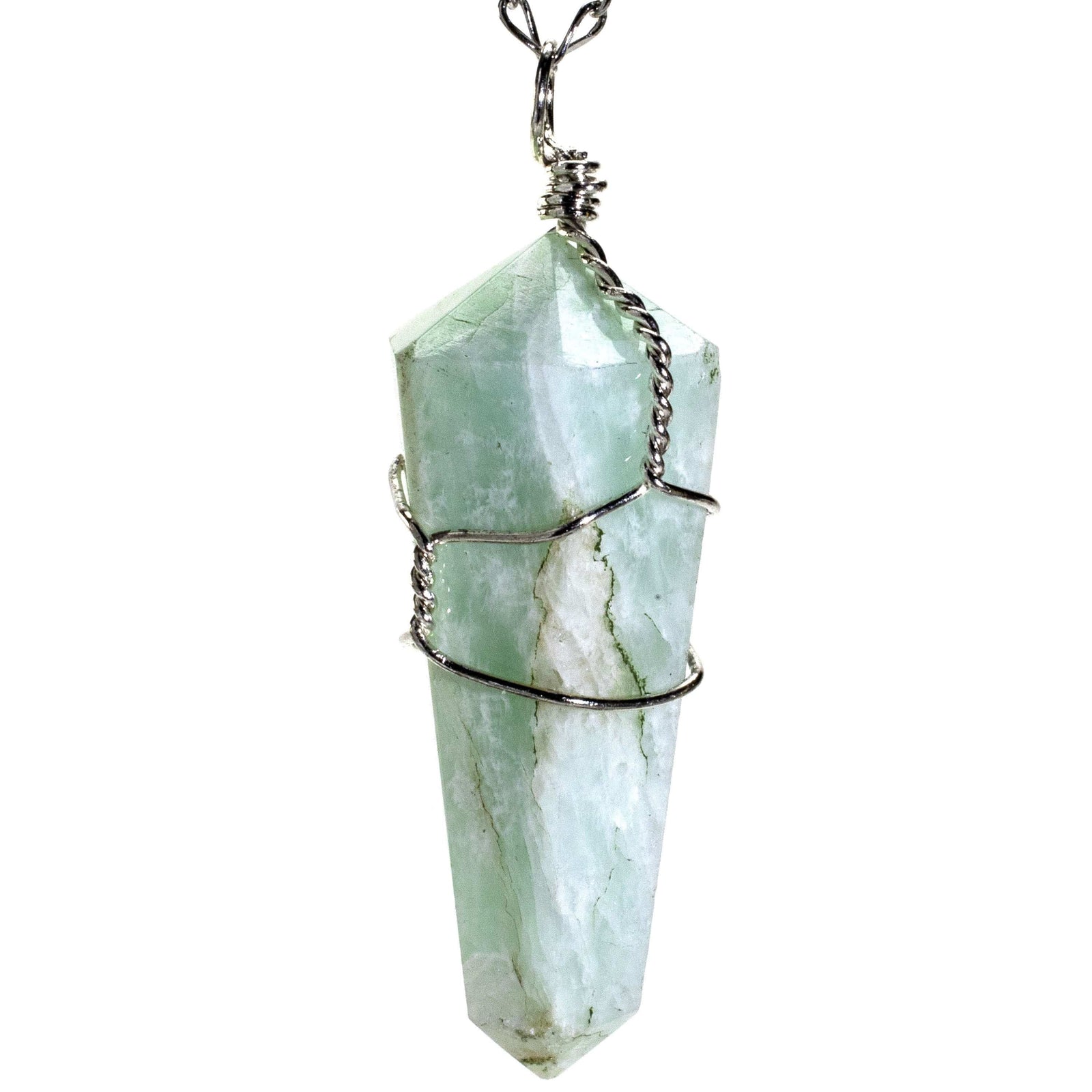 Kalifano Crystal Jewelry Amazonite Point Healing Stone Pendant CJ20-AZ