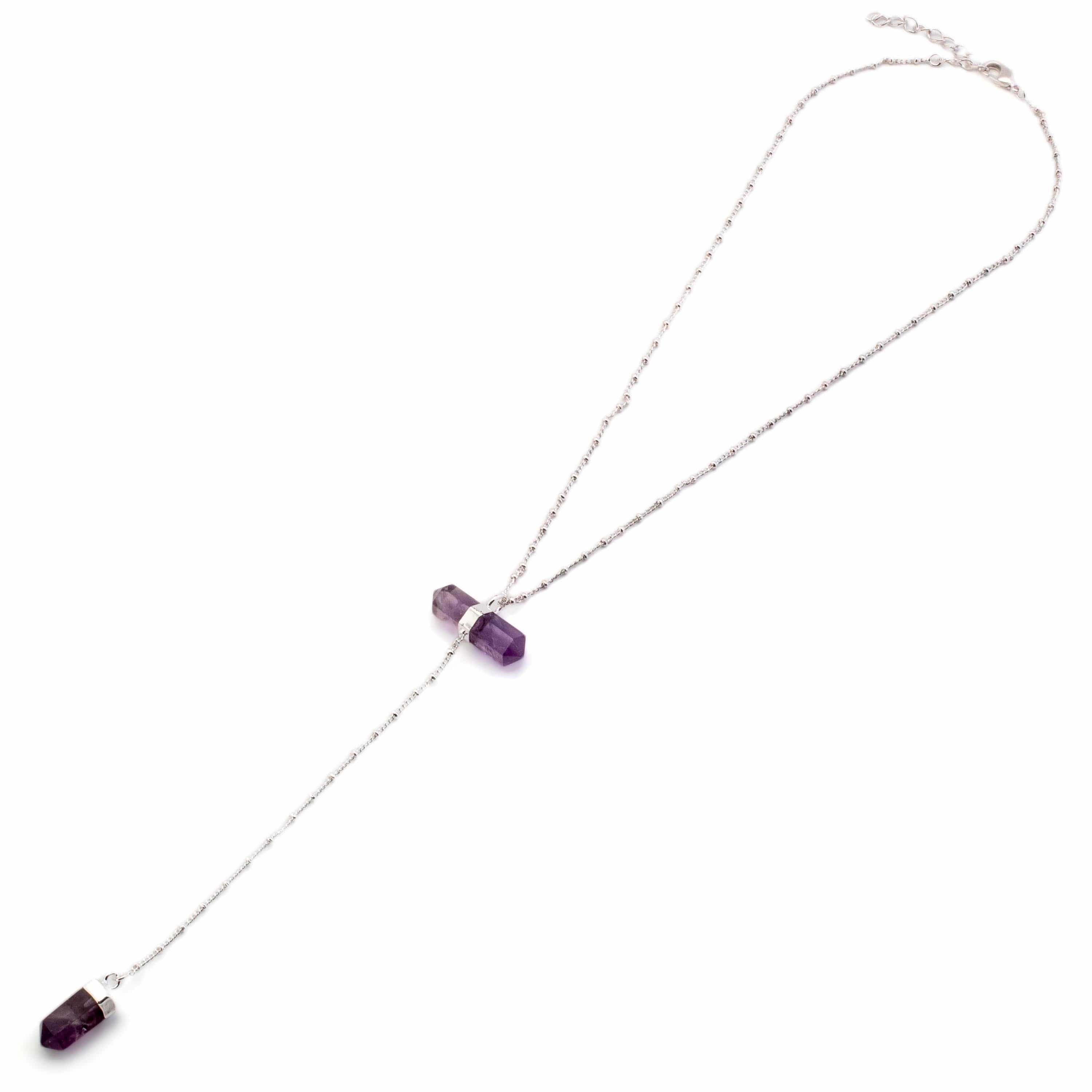 Kalifano Crystal Jewelry Amethyst Double Point Necklace CJN-2032-AM