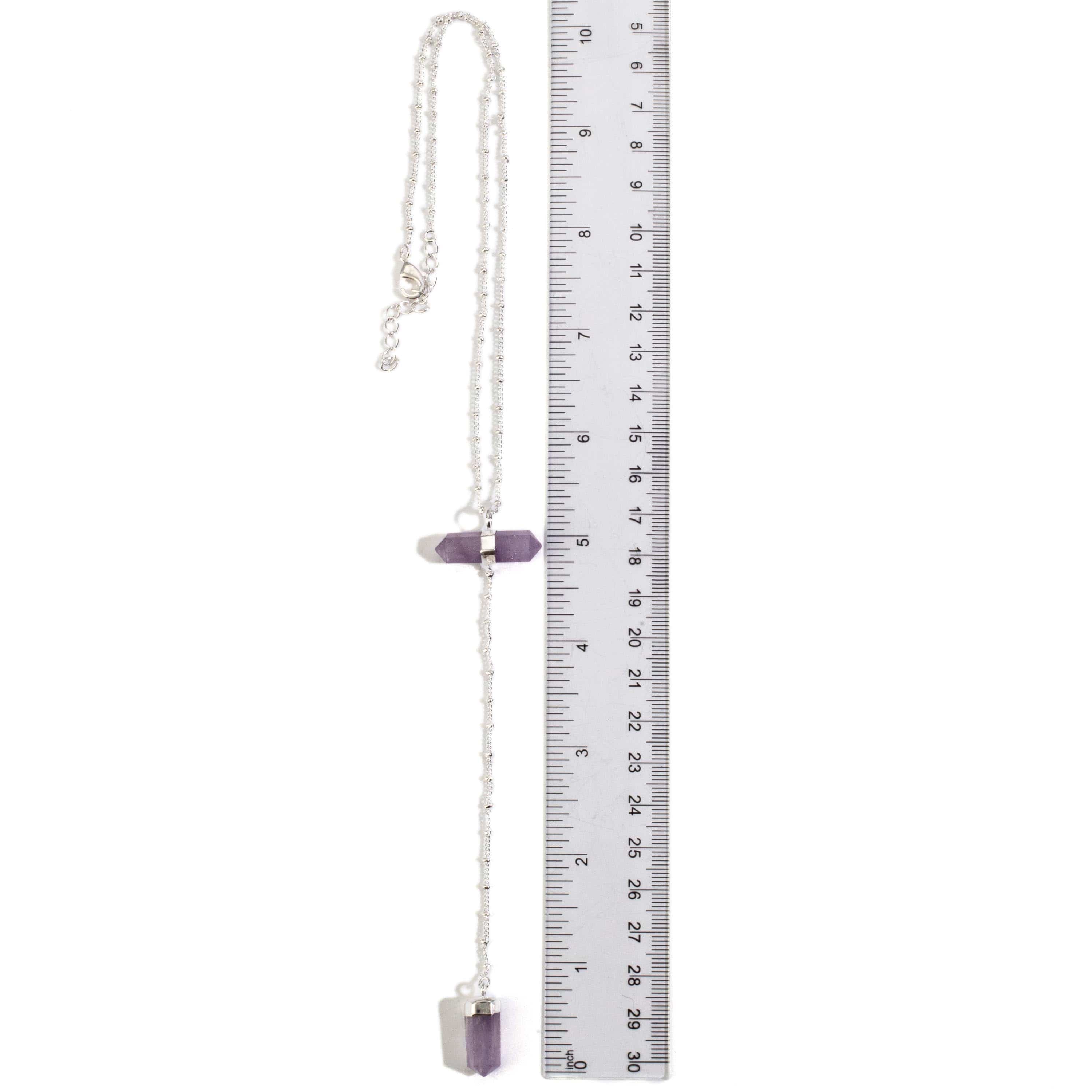 Kalifano Crystal Jewelry Amethyst Double Point Necklace CJN-2032-AM