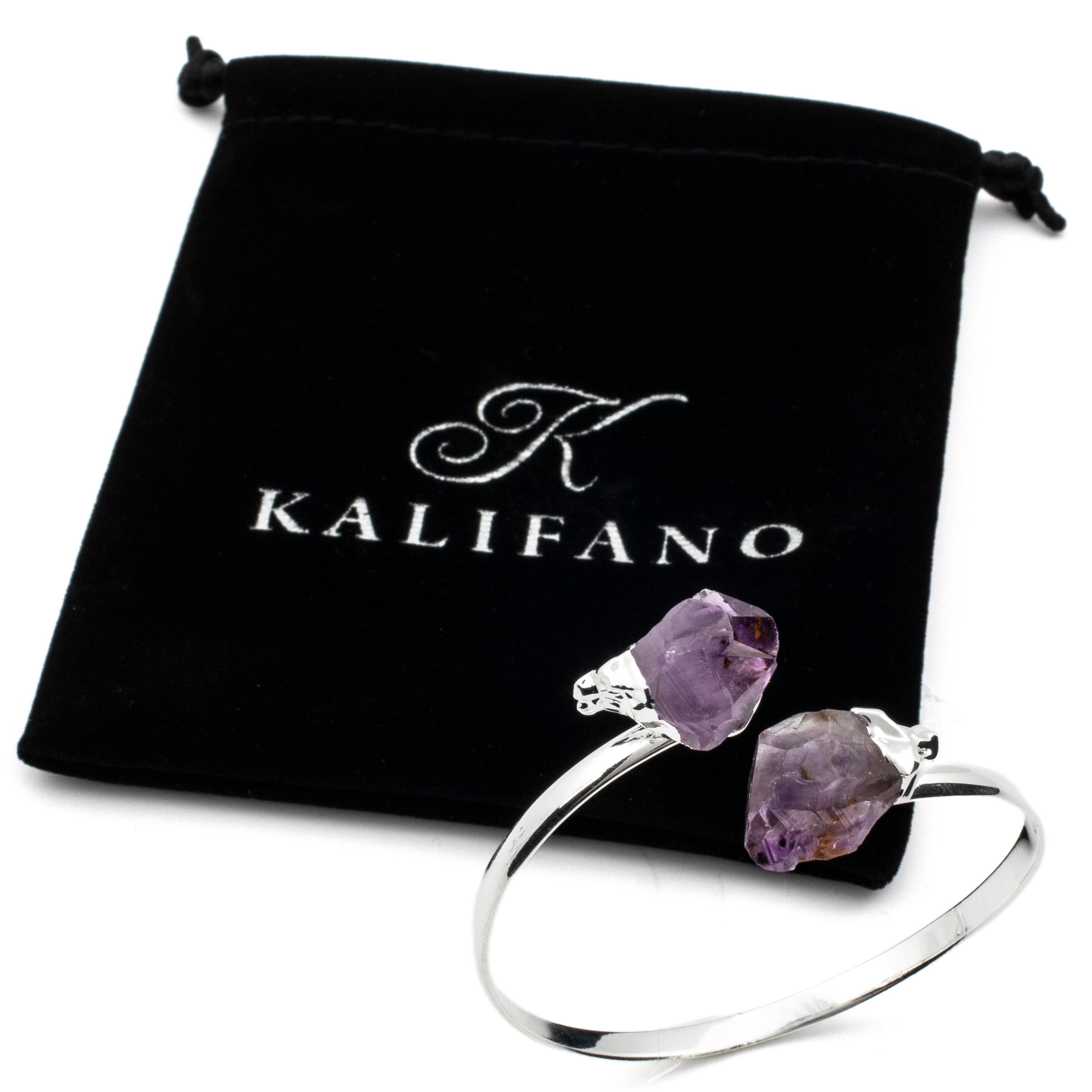 Kalifano Crystal Jewelry Amethyst Point Bracelet CJB-1016-AM