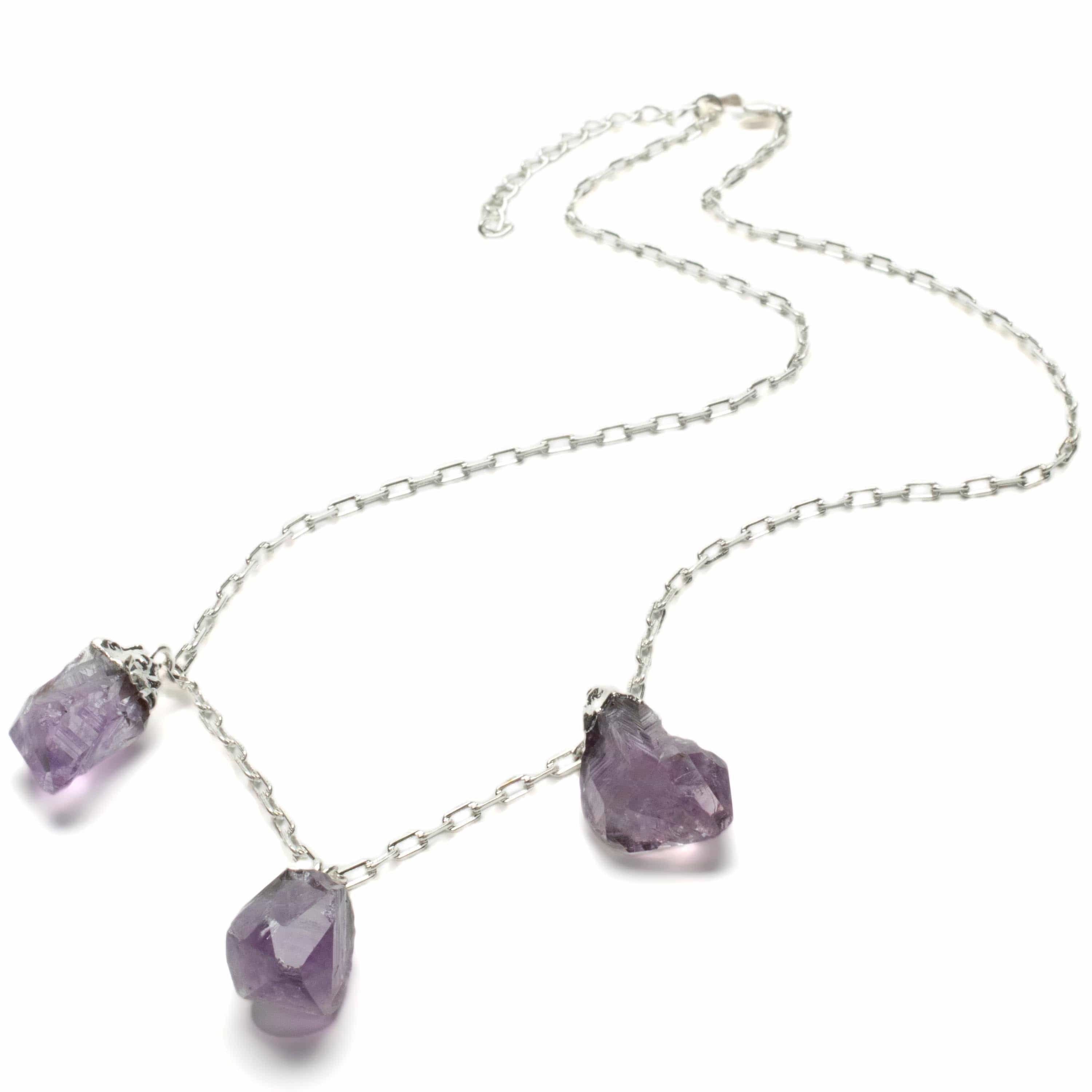 Kalifano Crystal Jewelry Amethyst Triple Point Necklace CJN-2042-AM