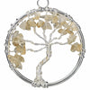 Citrine Chakra Gemstone Tree of Life Necklace & Stainless Steel Chain