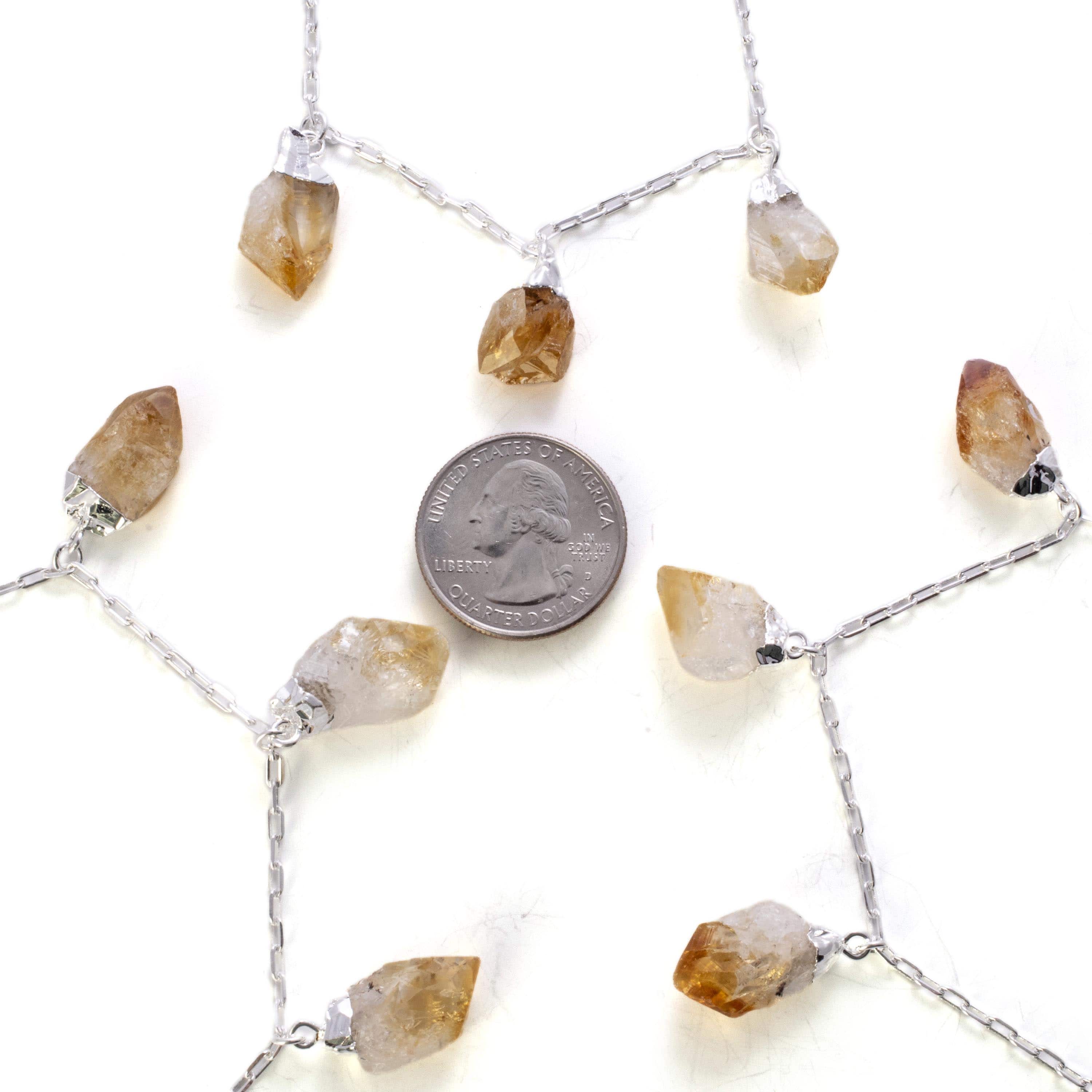 Kalifano Crystal Jewelry Citrine Triple Point Necklace CJN-2042-CT