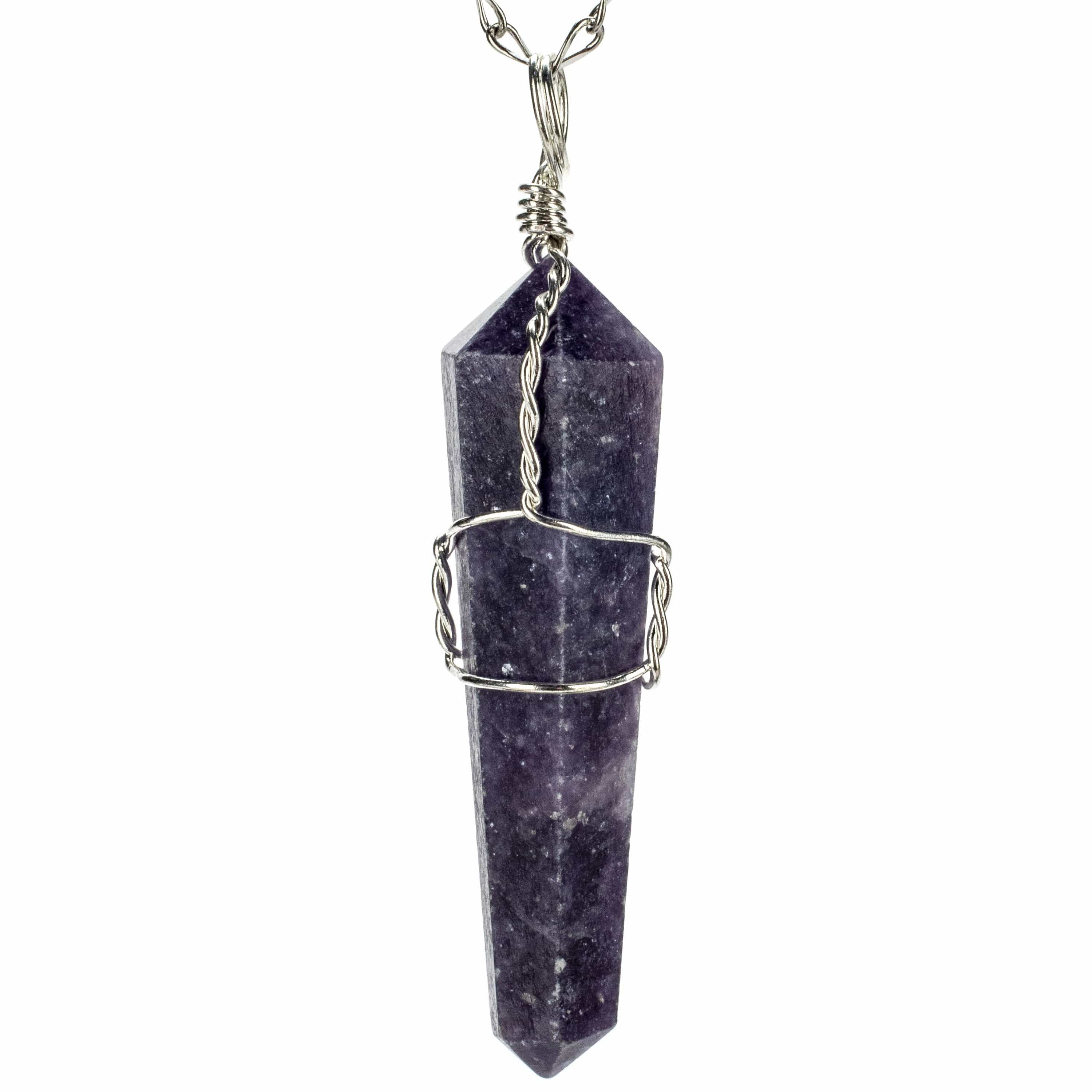 Wire Wrapped Crystal Pendulum Necklace  Crystal necklace, Amethyst  healing, Healing jewelry