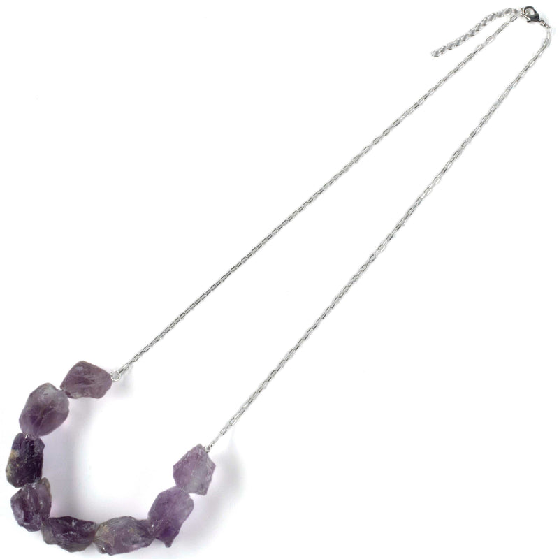 Kalifano Crystal Jewelry Rough Amethyst Necklace CJN-2046-AM