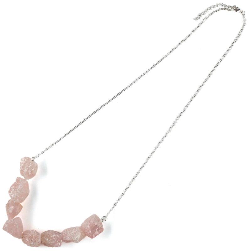 Kalifano Crystal Jewelry Rough Rose Quartz Necklace CJN-2046-RQ