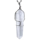 Selenite Point Healing Stone Pendant on Necklace