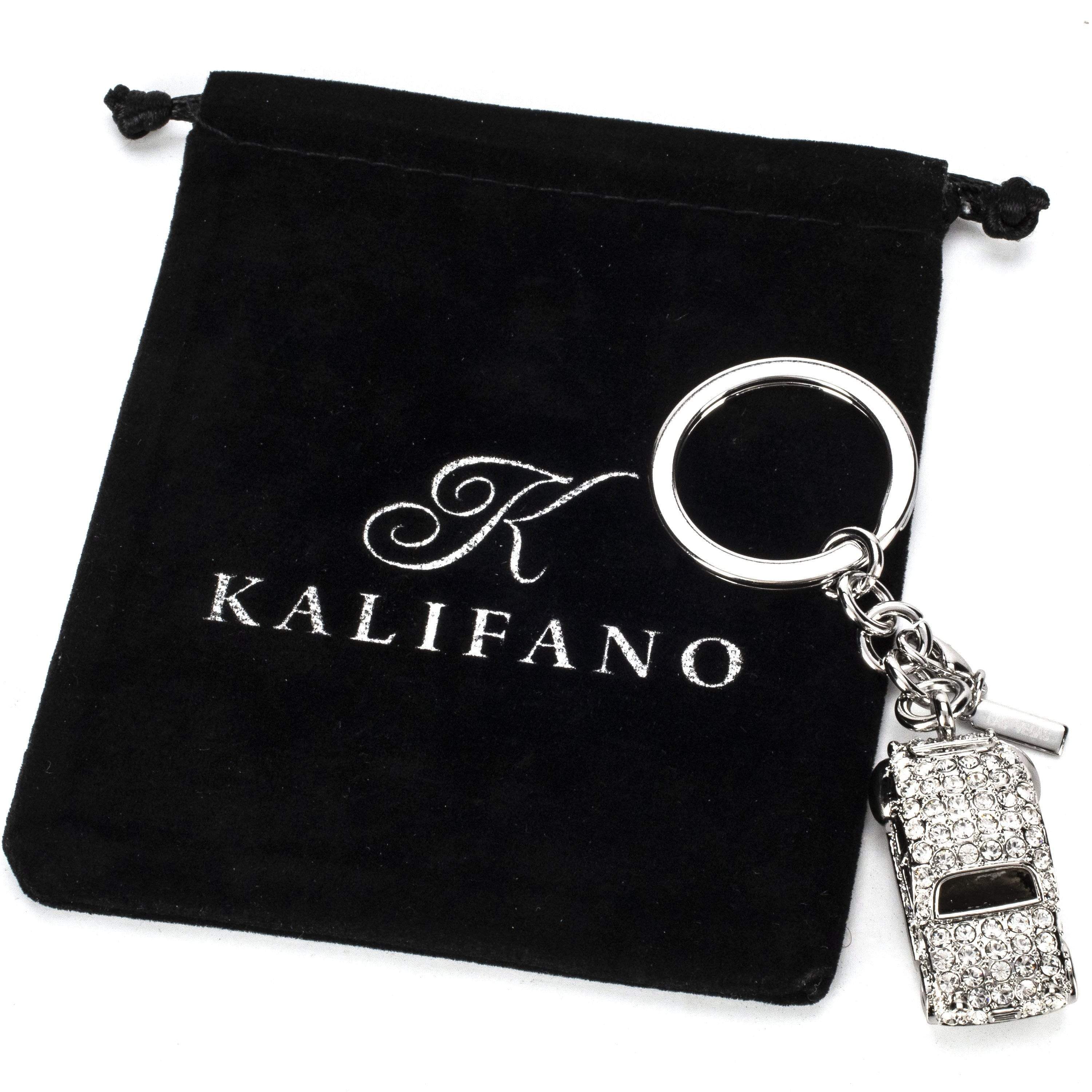 Kalifano Crystal Keychains Crystals Car Keychain made with Swarovski Crystals SKC-086
