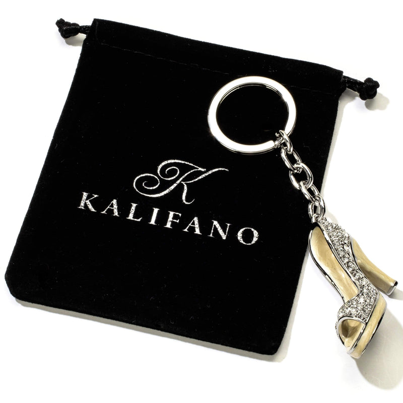 Kalifano Crystal Keychains Crystals High Heel Keychain made with Swarovski Crystals SKC-166