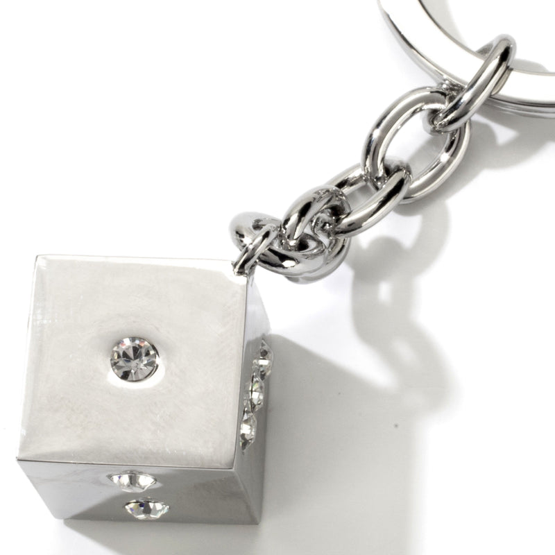 Kalifano Crystal Keychains Dice Keychain made with Swarovski Crystals SKC-062