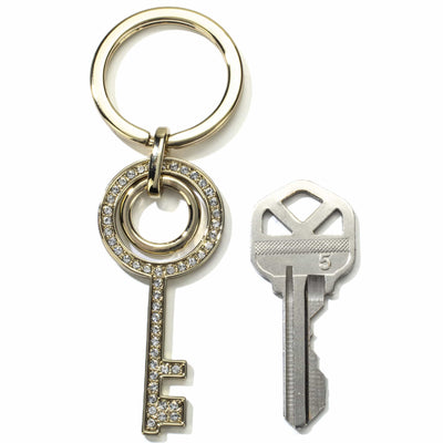 Kalifano Crystal Keychains Gold Key Keychain made with Swarovski Crystals SKC-151