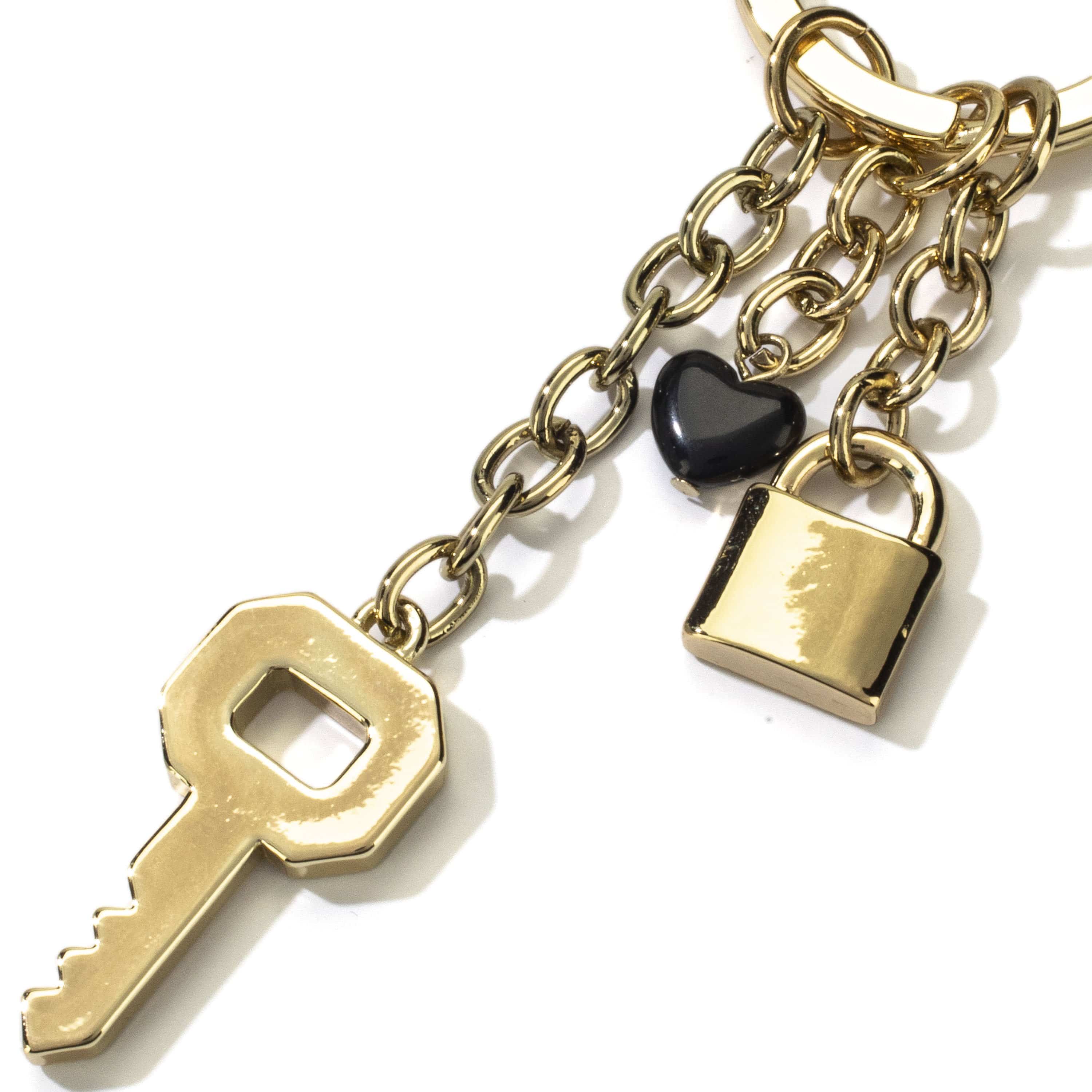 Kalifano Crystal Keychains Key with Lock Keychain made with Swarovski Crystals SKC-185