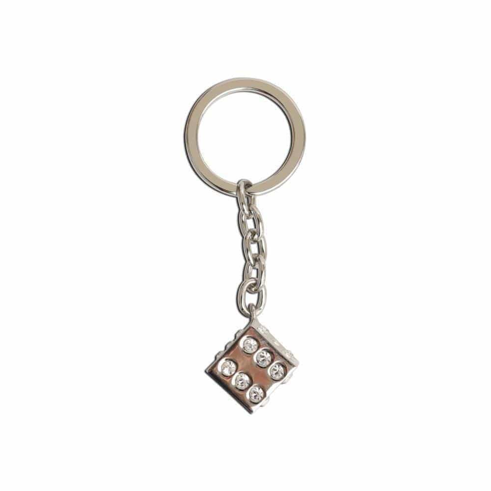 Kalifano Crystal Keychains Las Vegas Dice Keychain made with Swarovski Crystals SKC-007