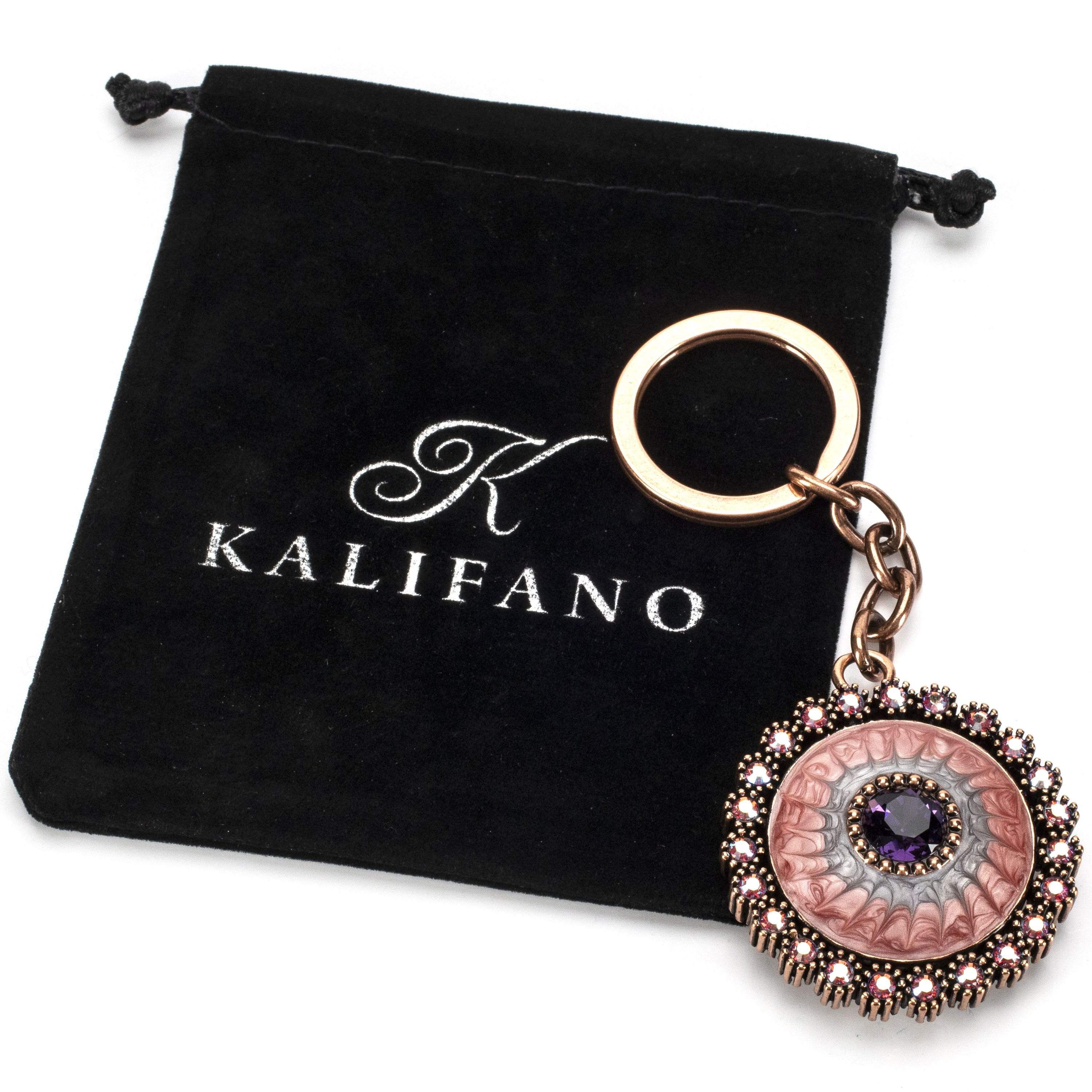 Kalifano Crystal Keychains Locket Keychain made with Swarovski Crystals SKC-075
