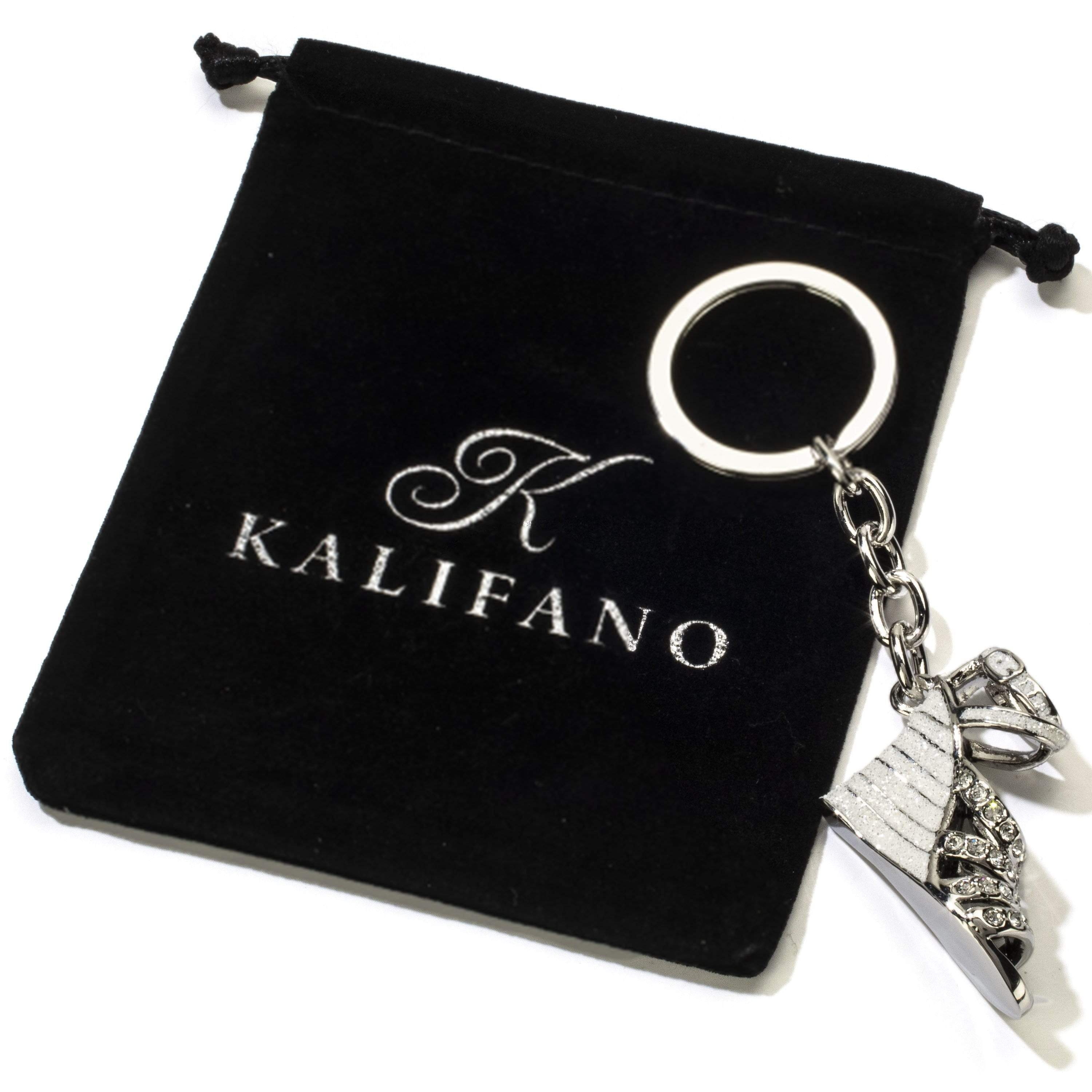 Kalifano Crystal Keychains Opal Dress Shoe Keychain made with Swarovski Crystals SKC-169