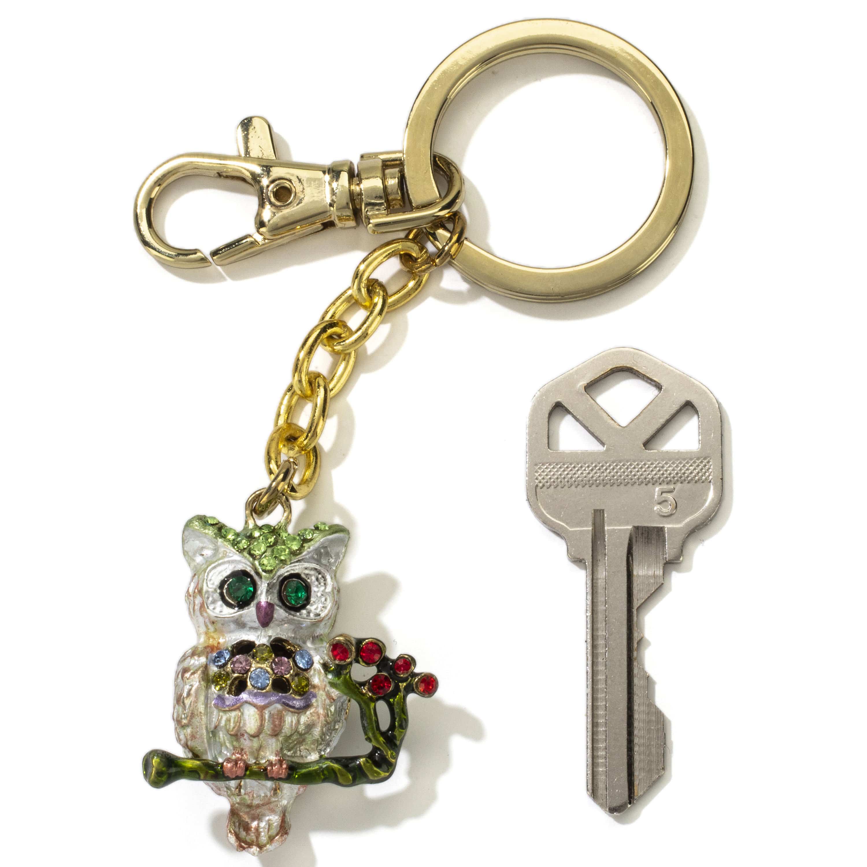 Kalifano Crystal Keychains Owl Keychain made with Swarovski Crystals SKC-105
