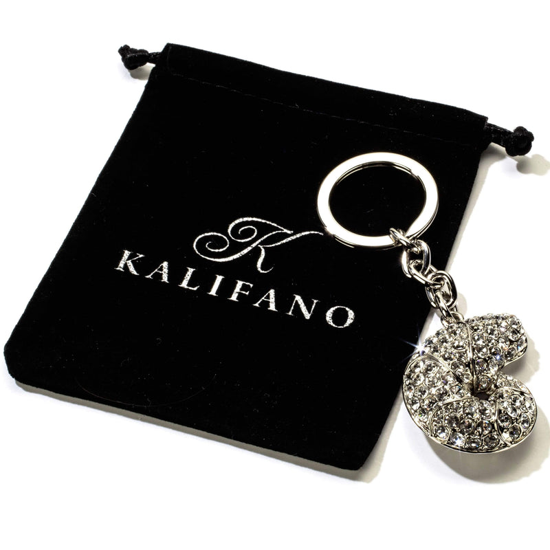 Kalifano Crystal Keychains Seashell Keychain made with Swarovski Crystals SKC-095