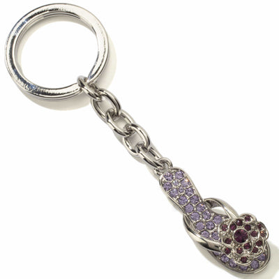 Kalifano Crystal Keychains Violet Slipper Keychain made with Swarovski Crystals SKC-096