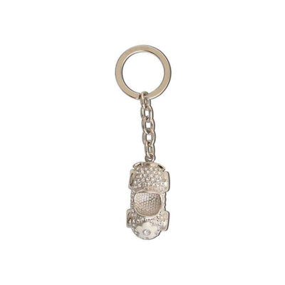 Kalifano Crystal Keychains White Flower Car Keychain made with Swarovski Crystals SKC-041