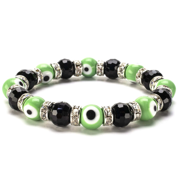 Green EVIL EYE FASHION BRACELETS, EASY TO FIT IN HAND – Madeinindia Beads