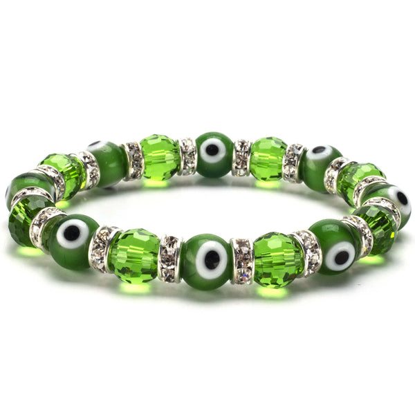 Evil Eye Bracelet-Aqua Green - chamakstore.com