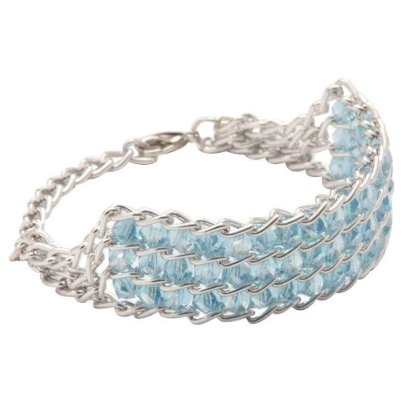 Kalifano Fabulous Chain Bracelets FCB-A - Fabulous Crystal Bracelet - Aquamarine FCB-A