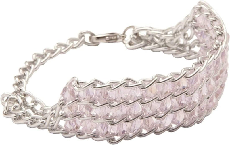 Kalifano Fabulous Chain Bracelets FCB-LR - Fabulous Crystal Bracelet - Light Rose FCB-LR