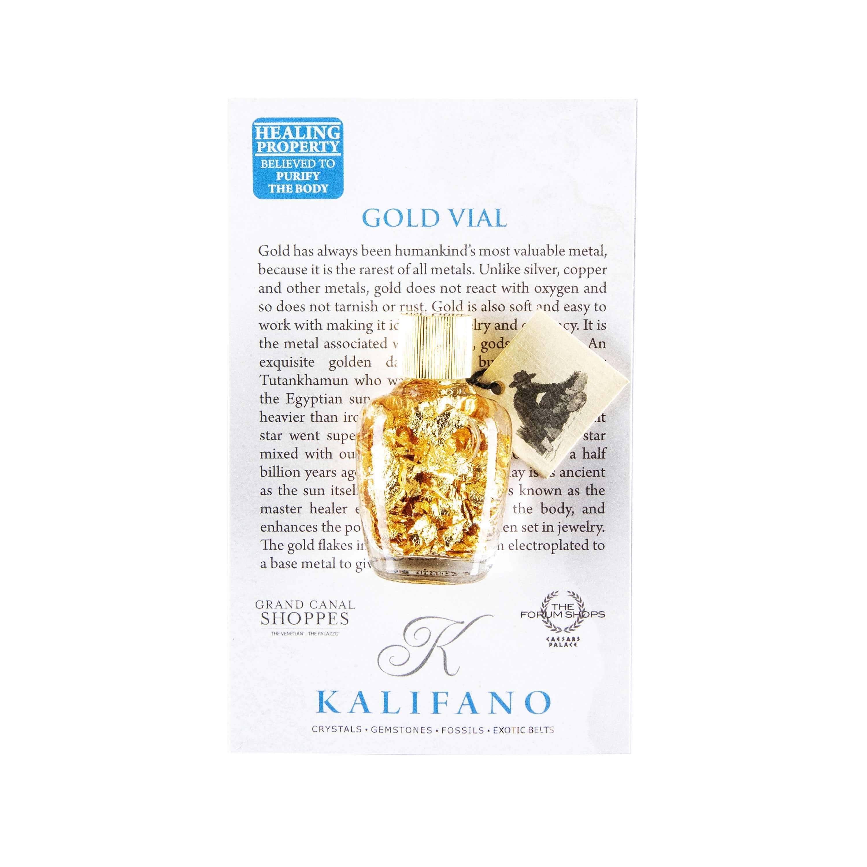 Kalifano Fossils & Minerals Gold Flake Vial GV30