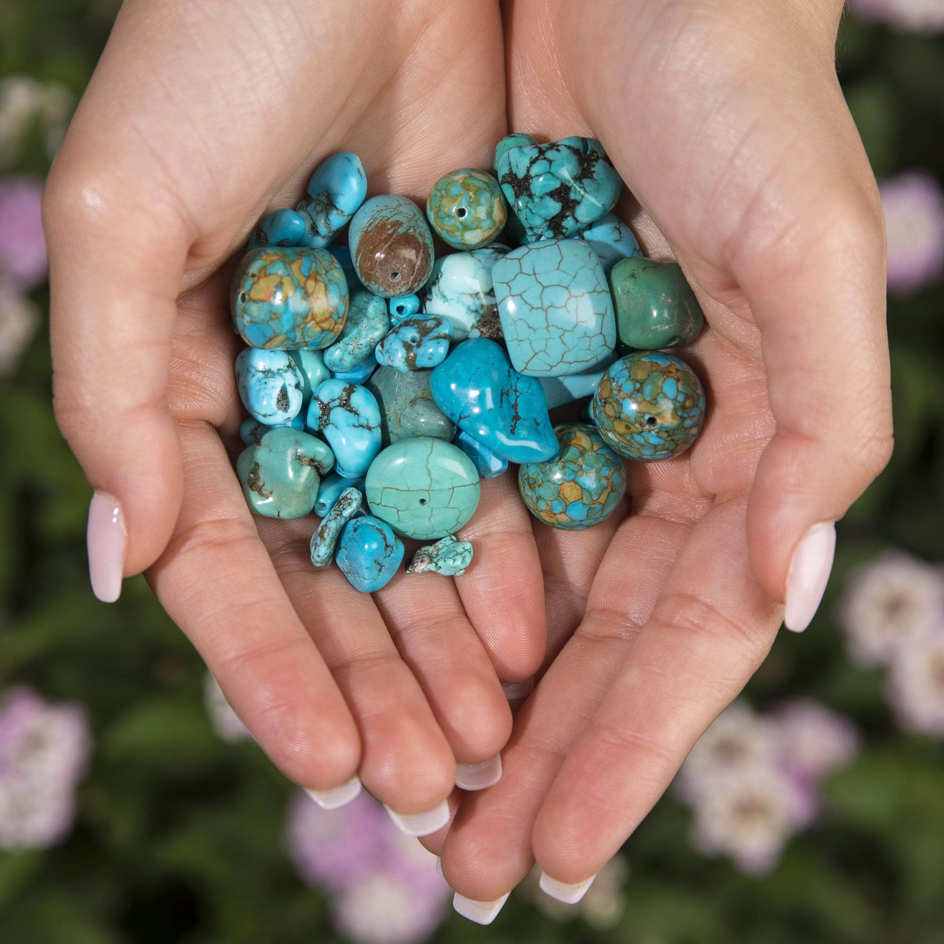 Kalifano Turquoise Mixed Gemstone Bag