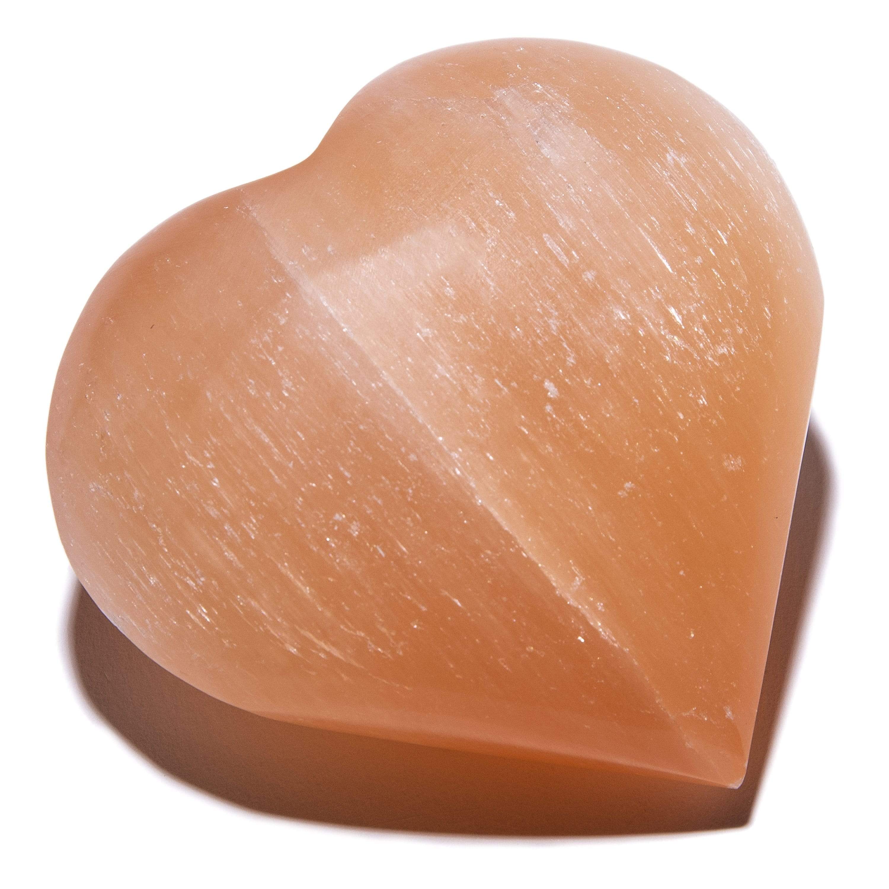 Kalifano Fossils & Minerals Orange Selenite Healing Heart from Morocco SHO20