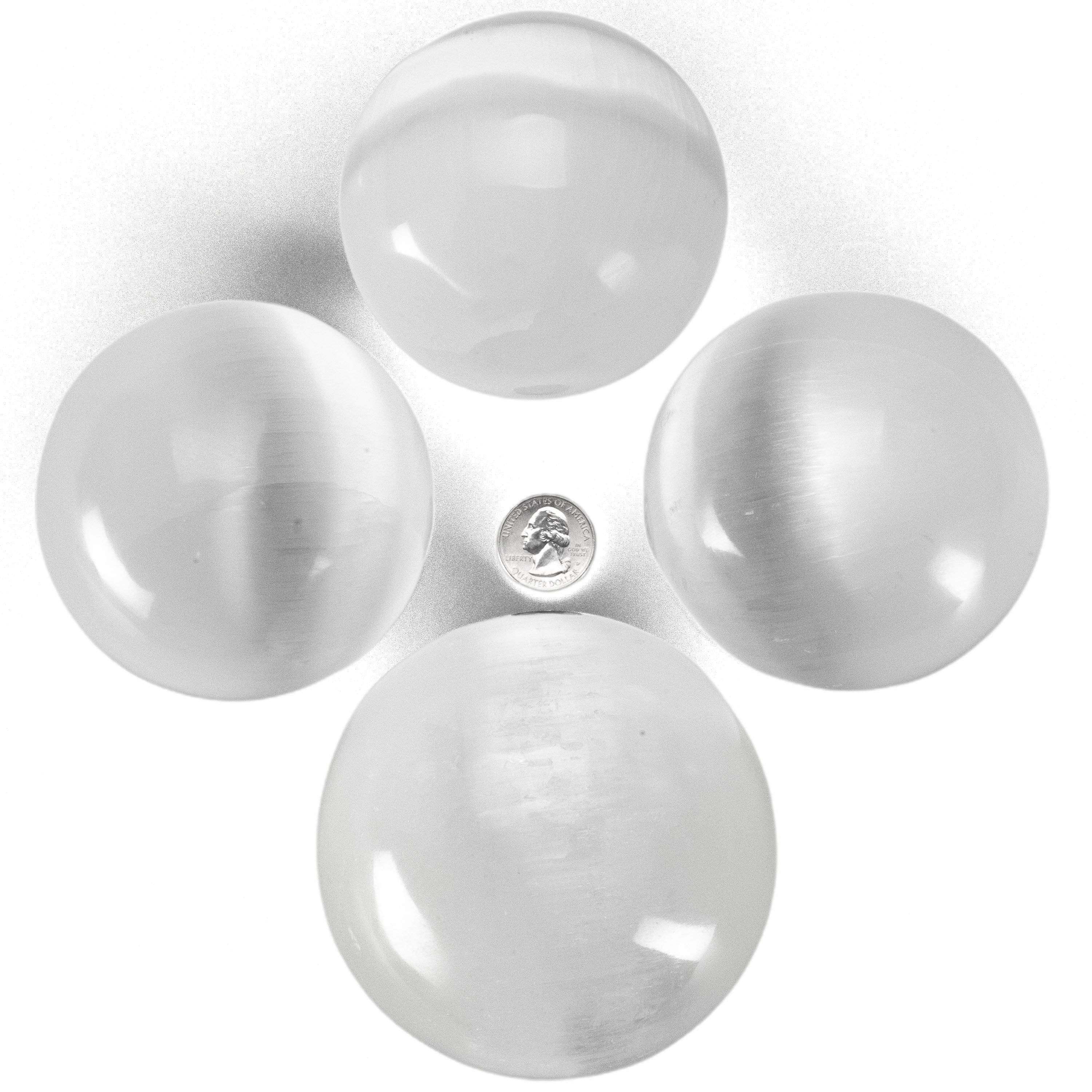 Kalifano Fossils & Minerals SS100-WH - White Selenite Sphere- 4 in. - Morocco SS100-WH