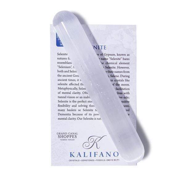 Kalifano Fossils & Minerals White Selenite Healing Massage Wand from Morocco SHWD20