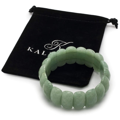 Kalifano Gemstone Bracelets Faceted Aventurine Stretch Natural Gemstone Bracelet GOLD-BGP-014
