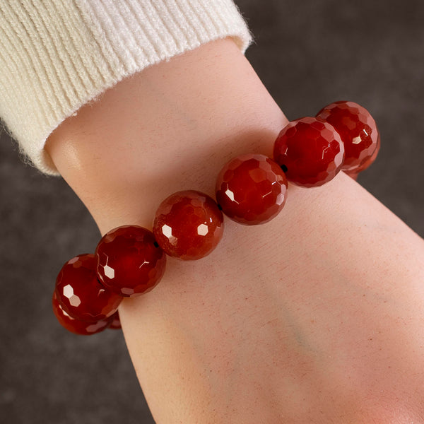 Carnelian Healing Bracelet With Silver Toggle Clasp