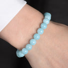 Natural Blue Amazonite 8 mm Beaded Gemstone Bracelet