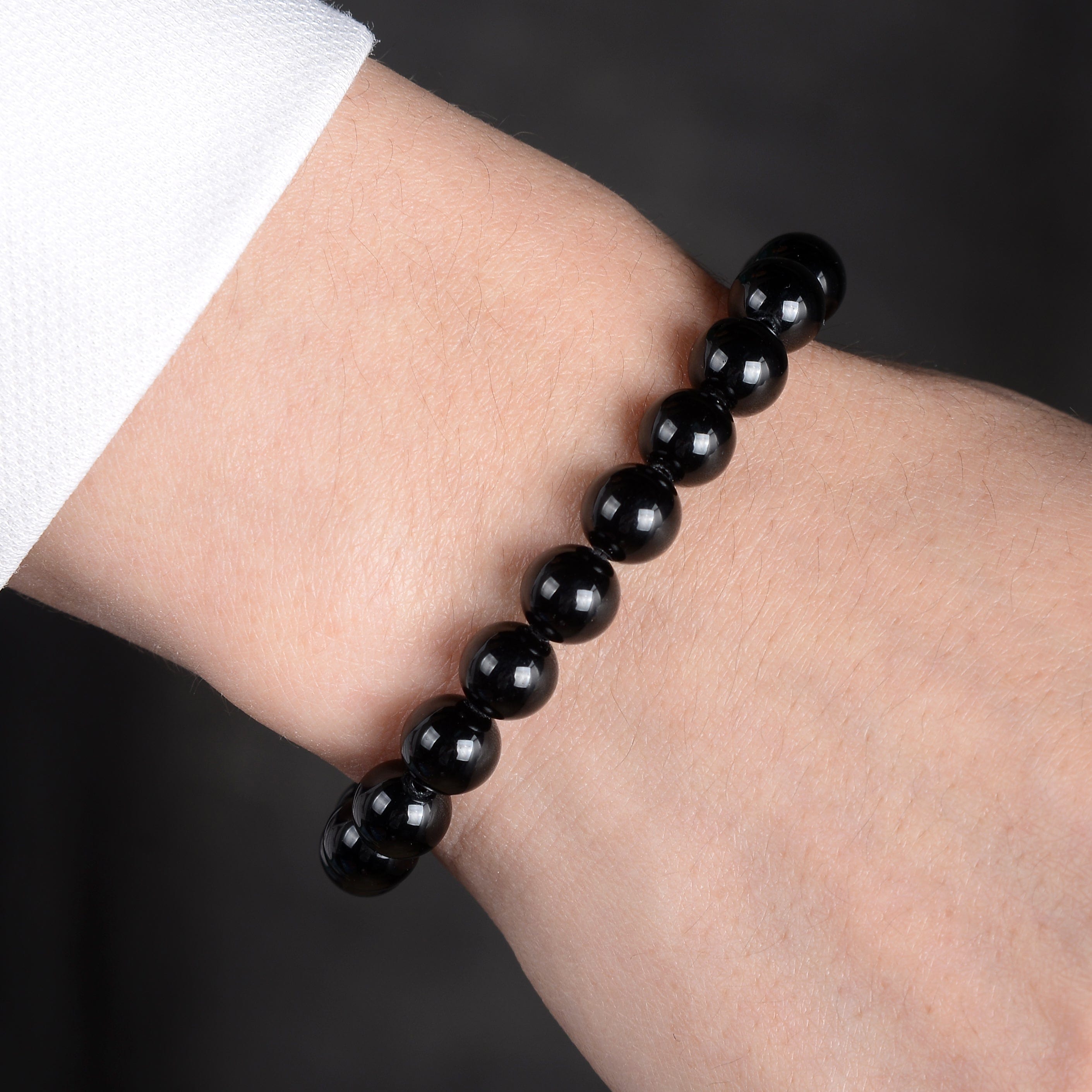 Handmade Obsidian OM Bracelet – Sutra Wear
