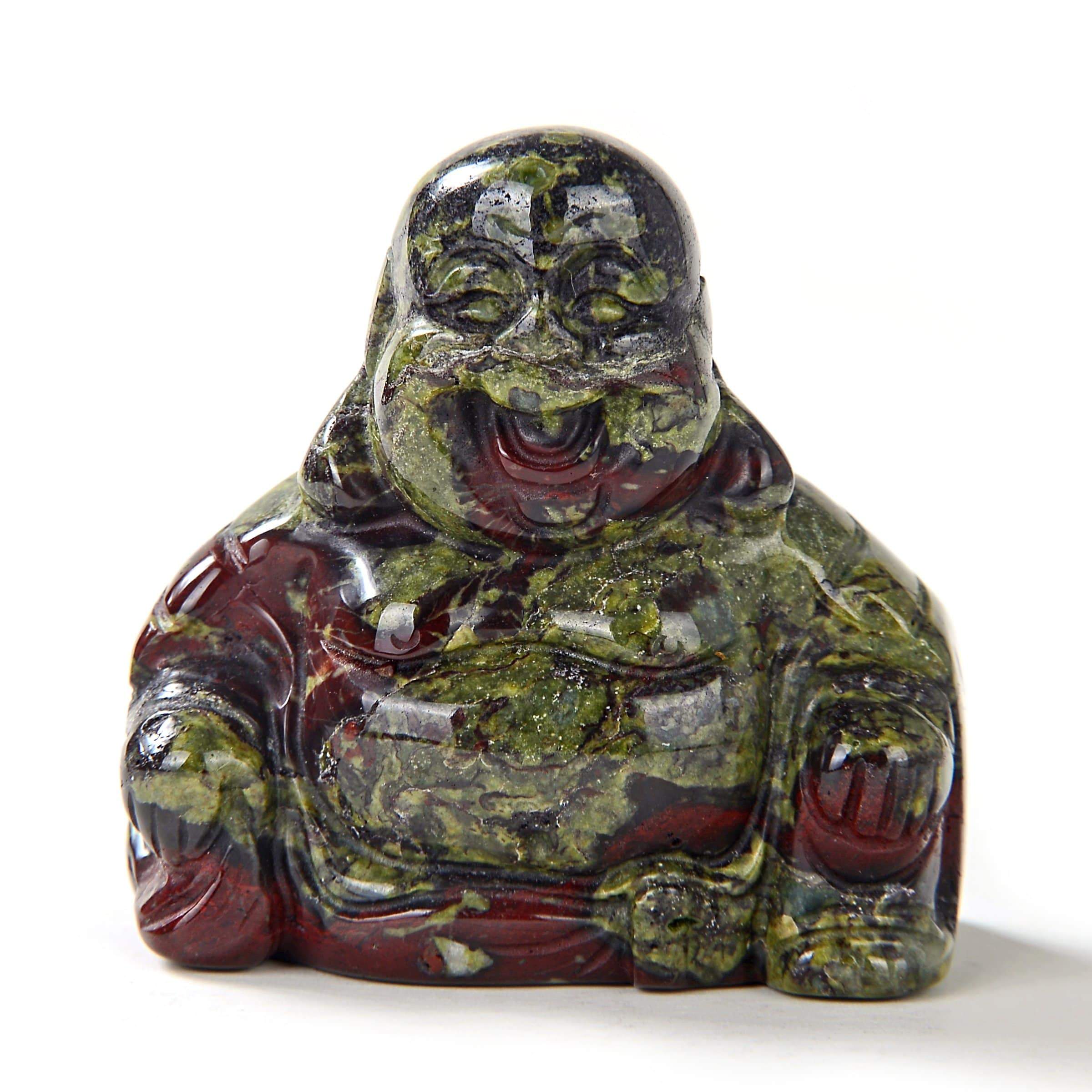 Bloodstone Buddha 2'' Natural Gemstone Carving